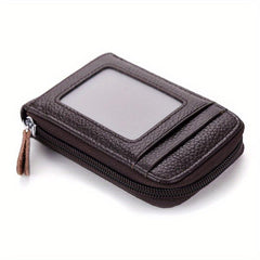 Men's First Layer Cowhide RFID Anti theft Card Holder