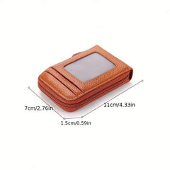 Men's First Layer Cowhide RFID Anti theft Card Holder