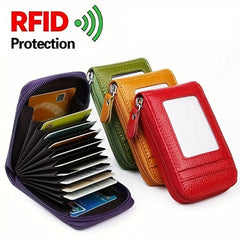 Men's First Layer Cowhide RFID Anti theft Card Holder