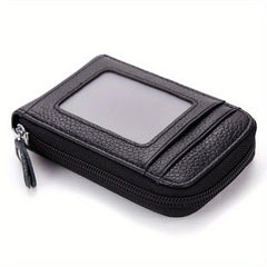Men's First Layer Cowhide RFID Anti theft Card Holder