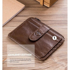 Leather Zipper Wallet Large Capacity Card Holder