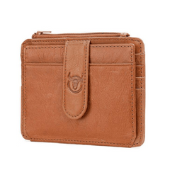 Leather Zipper Wallet Large Capacity Card Holder