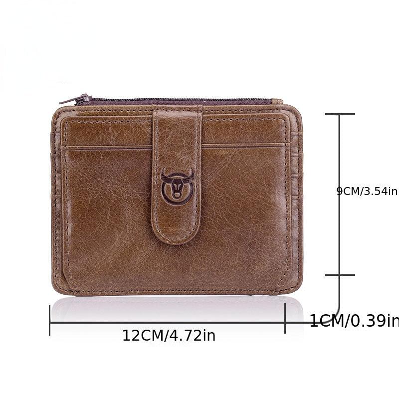 Leather Zipper Wallet Large Capacity Card Holder