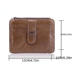 Leather Zipper Wallet Large Capacity Card Holder