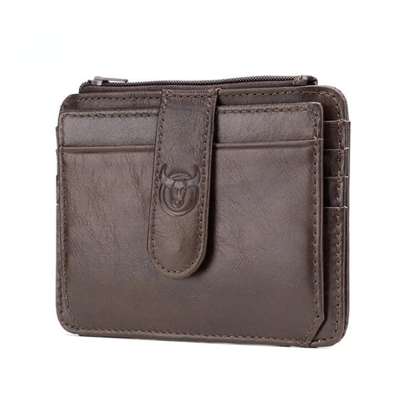 Leather Zipper Wallet Large Capacity Card Holder