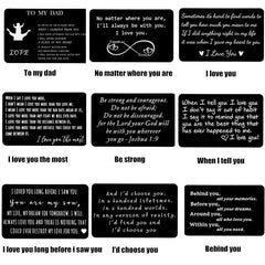 Engraved I Love You Wallet Card Insert Groom Gift Anniversary Boyfriend