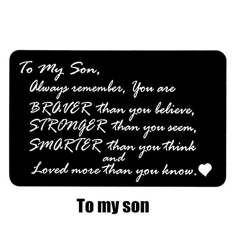 Engraved I Love You Wallet Card Insert Groom Gift Anniversary Boyfriend