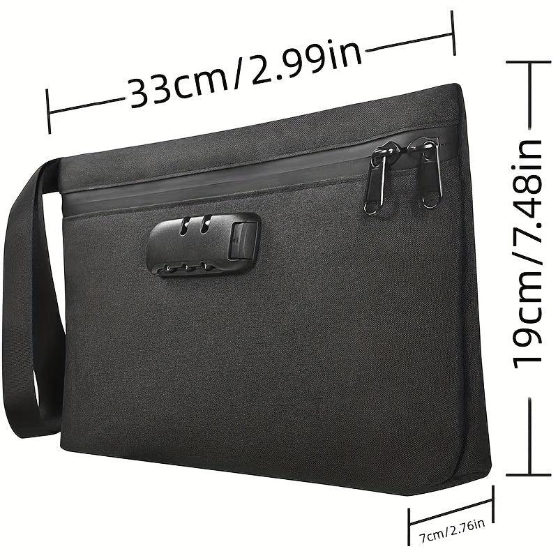 Men's Casual Clutch Bag With Password Lock Business Trip Deodorant Storage