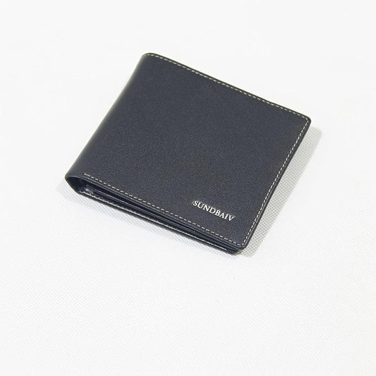 Men's Leather Short Wallet Money Clip Card Holder Purse