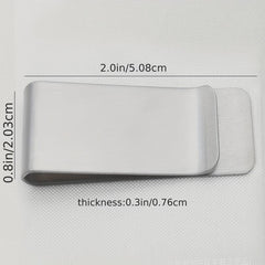 6pcs Stainless Steel Money Clip Credit Card Cash Holder