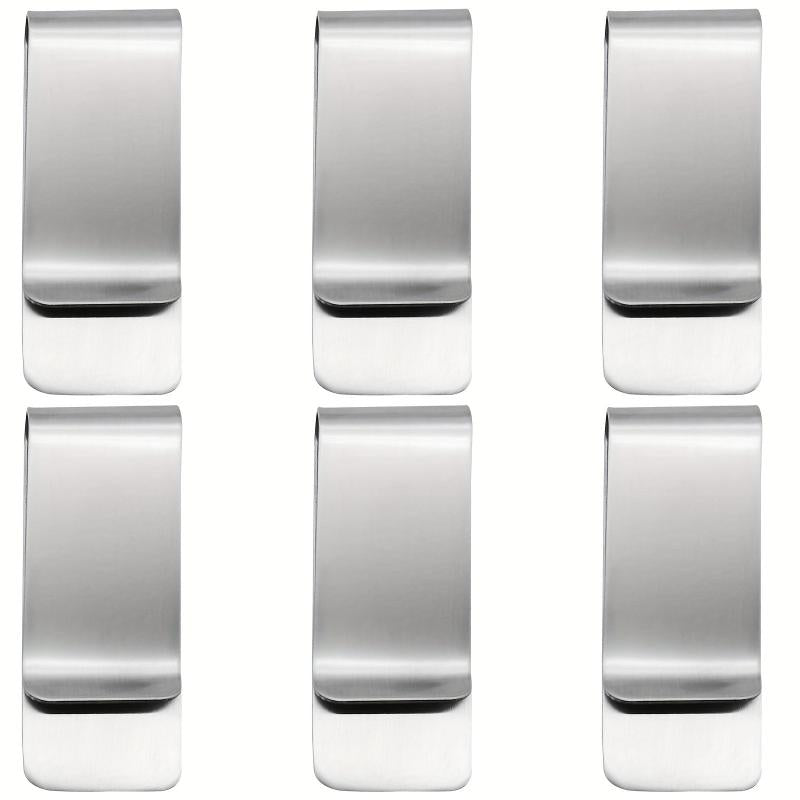 6pcs Stainless Steel Money Clip Credit Card Cash Holder