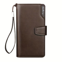 Men's Casual Clutch Business Long Wallet Zipper Mobile Phone Bag Money Clip