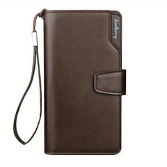 Men's Casual Clutch Business Long Wallet Zipper Mobile Phone Bag Money Clip