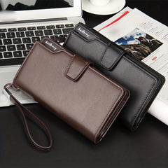Men's Casual Clutch Business Long Wallet Zipper Mobile Phone Bag Money Clip