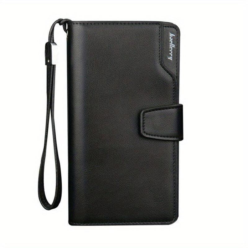 Men's Casual Clutch Business Long Wallet Zipper Mobile Phone Bag Money Clip