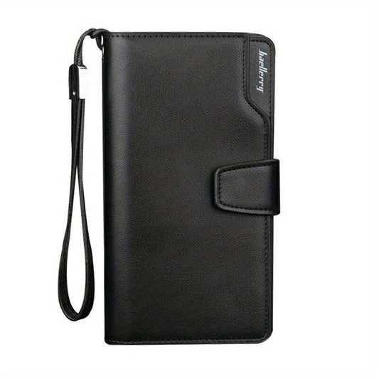 Men's Casual Clutch Business Long Wallet Zipper Mobile Phone Bag Money Clip