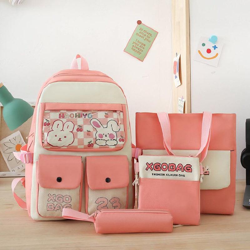 4-in-1 Set: Backpack, Handbag, Crossbody Bag, Clutch