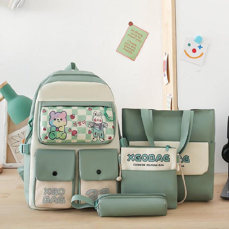 4-in-1 Set: Backpack, Handbag, Crossbody Bag, Clutch