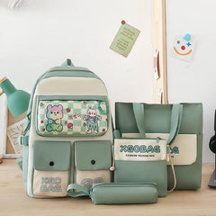 4-in-1 Set: Backpack, Handbag, Crossbody Bag, Clutch