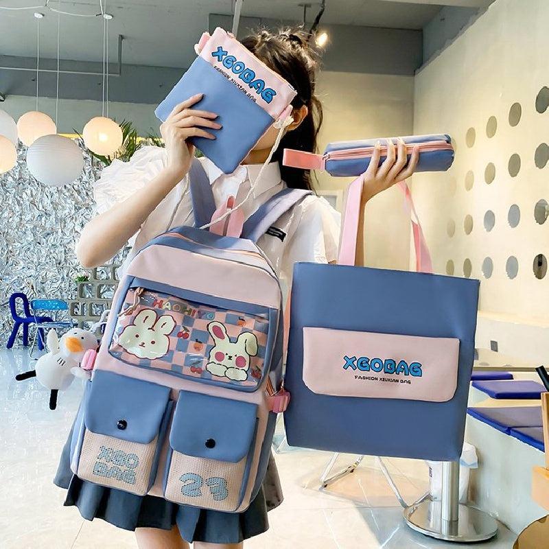 4-in-1 Set: Backpack, Handbag, Crossbody Bag, Clutch