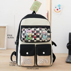 4-in-1 Set: Backpack, Handbag, Crossbody Bag, Clutch