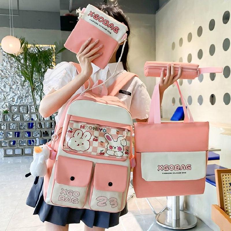 4-in-1 Set: Backpack, Handbag, Crossbody Bag, Clutch