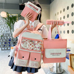 4-in-1 Set: Backpack, Handbag, Crossbody Bag, Clutch
