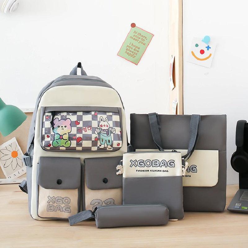 4-in-1 Set: Backpack, Handbag, Crossbody Bag, Clutch