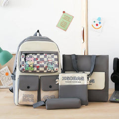 4-in-1 Set: Backpack, Handbag, Crossbody Bag, Clutch