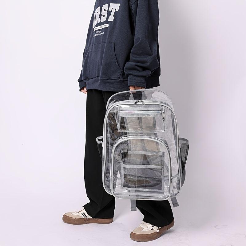 Clear Backpack Heavy Duty Transparent Large School Bag Stadium Security Travel