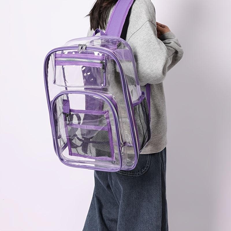 Clear Backpack Heavy Duty Transparent Large School Bag Stadium Security Travel