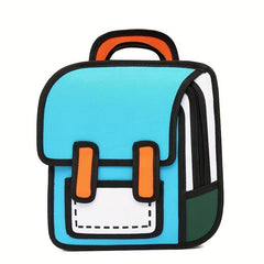 Anime Cartoon 2D Print Backpack Kids Schoolbag Kindergarten Students