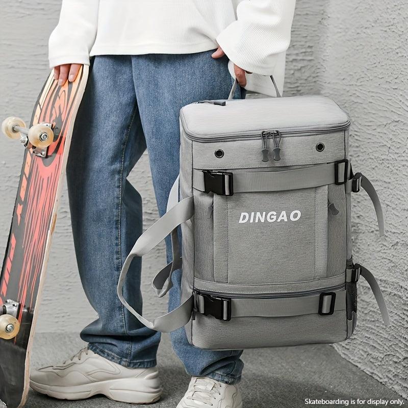 Men's Large Shoulder Bag With Skateboard Storage - Travel Multifunctional Bag