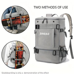 Men's Large Shoulder Bag With Skateboard Storage - Travel Multifunctional Bag