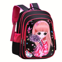 Princess Pattern Backpack for Kids - Large Capacity Bag for School and Travel