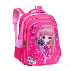 Princess Pattern Backpack for Kids - Large Capacity Bag for School and Travel