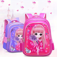 Princess Pattern Backpack for Kids - Large Capacity Bag for School and Travel