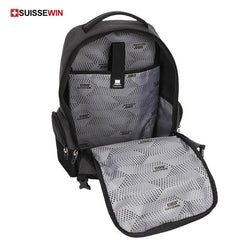 SUISSEWIN Men's Business Backpack Large Capacity Notebook Backpack