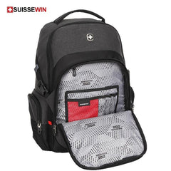 SUISSEWIN Men's Business Backpack Large Capacity Notebook Backpack
