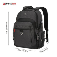 SUISSEWIN Men's Business Backpack Large Capacity Notebook Backpack