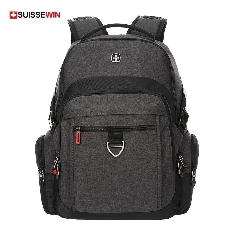 SUISSEWIN Men's Business Backpack Large Capacity Notebook Backpack