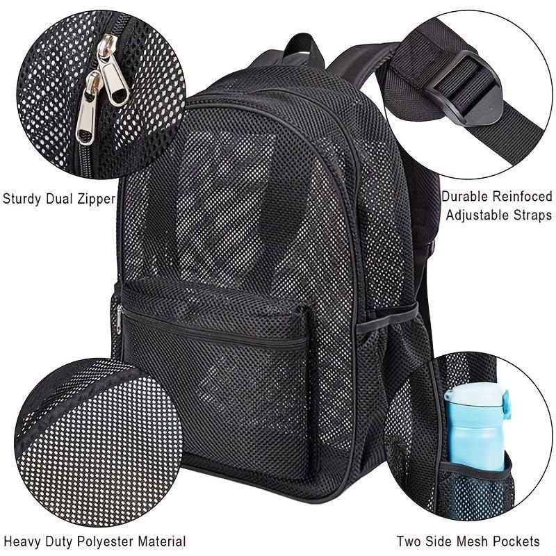 High Load Bearing Mesh Backpack Transparent and Beach Backpack