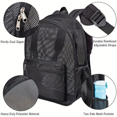 High Load Bearing Mesh Backpack Transparent and Beach Backpack