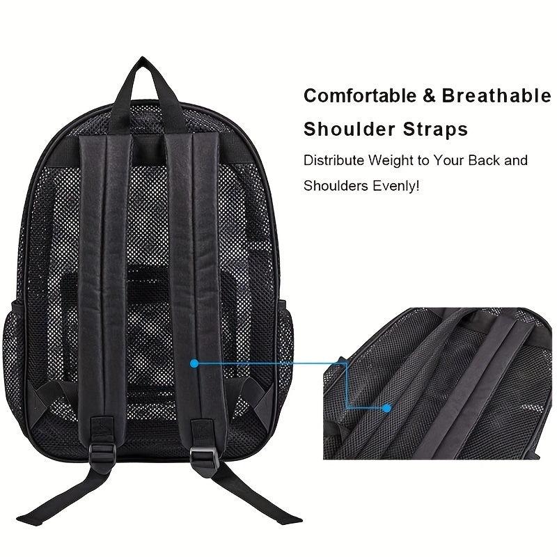 High Load Bearing Mesh Backpack Transparent and Beach Backpack