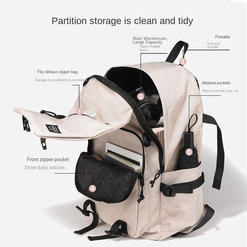 Lightweight Water Resistant School Bag Large Capacity Backpack
