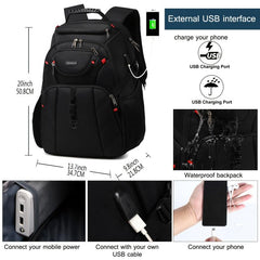 Casual Backpack USB Charging Port Travel Backpack 43 18 Cm Computer Bag