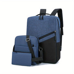 Men's Large Capacity Backpack Business Travel Bag Set