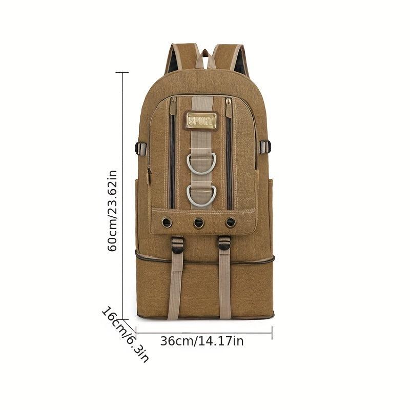 Canvas Large Capacity Backpack Men's Women's Travel Bag