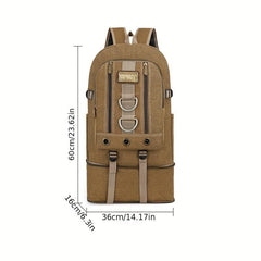 Canvas Large Capacity Backpack Men's Women's Travel Bag