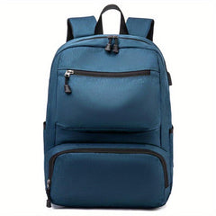 Men's Casual Large Capacity Backpack School Bag With USB Charging Port